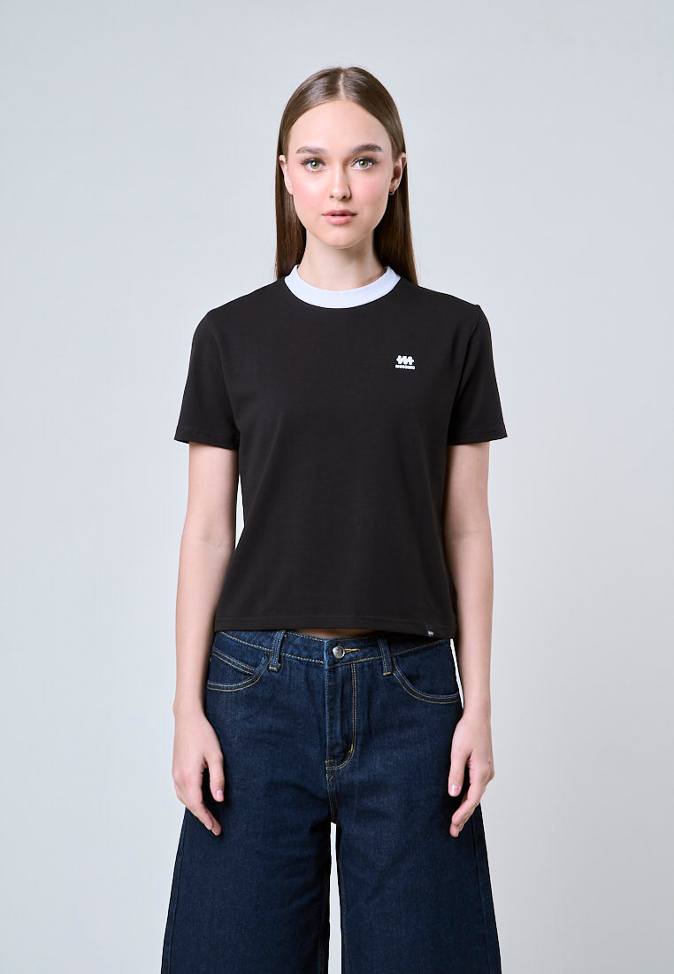 Mossimo Lila Black Classic Fit Tee