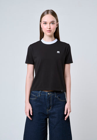 Mossimo Lila Black Classic Fit Tee