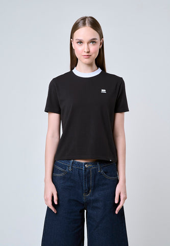 Mossimo Lila Black Classic Fit Tee
