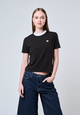 Mossimo Lila Black Classic Fit Tee