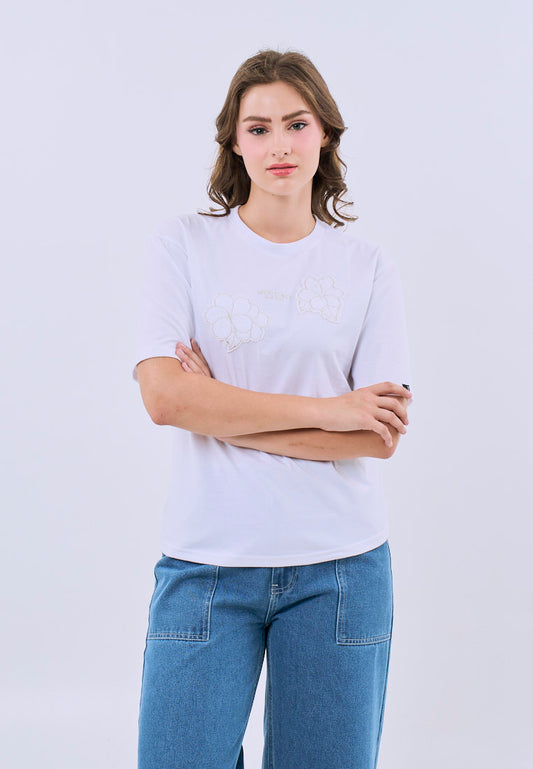 Mossimo Zinnia White Modern Fit Tee For Women