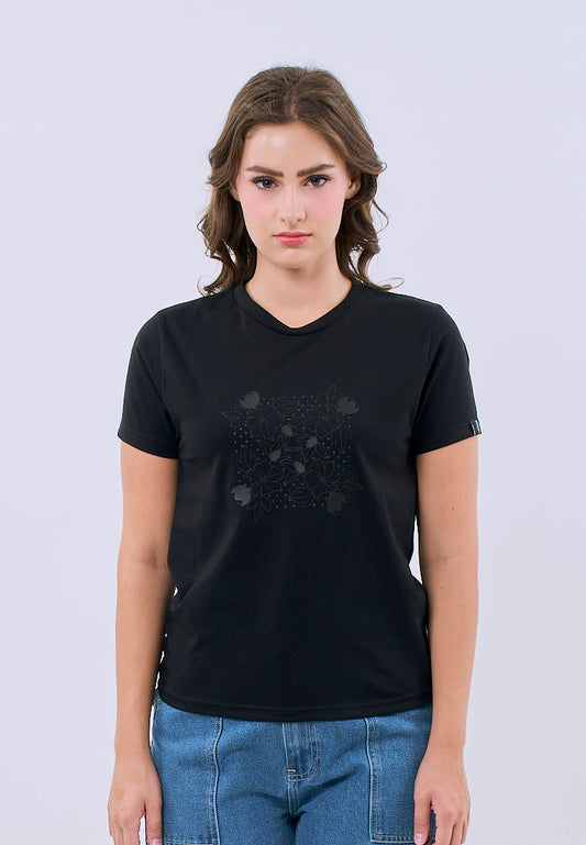 Mossimo Avielle Black Classic Fit Tee For Women