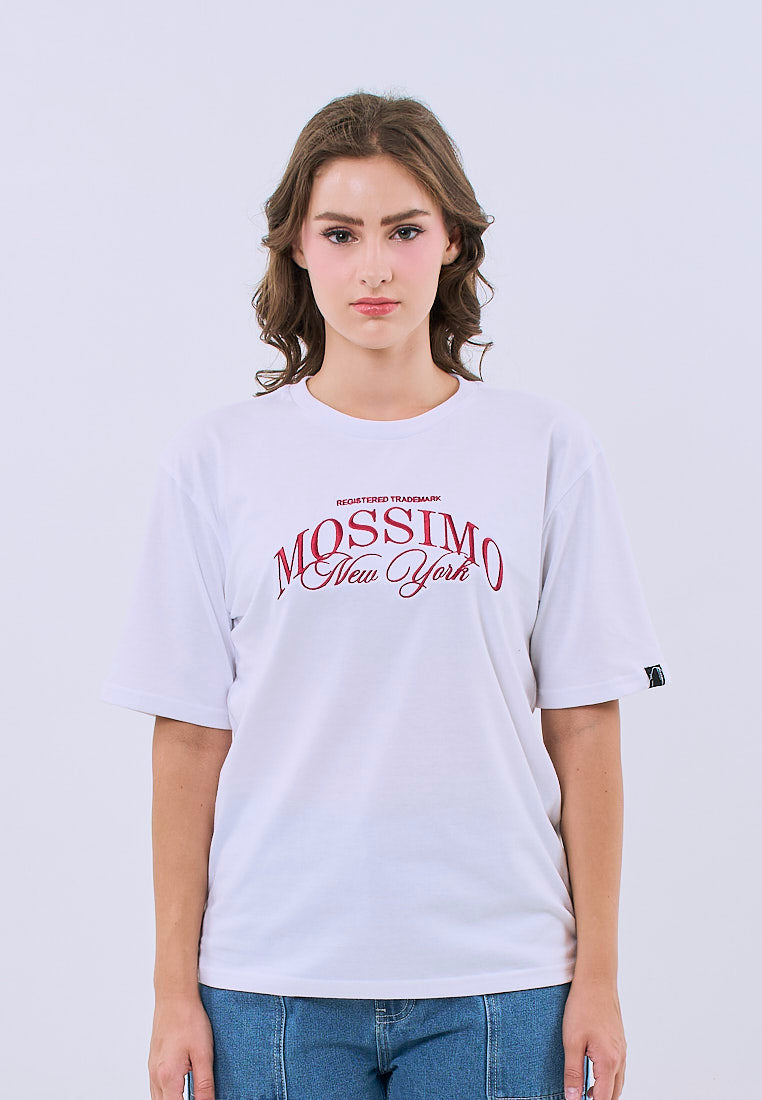 Mossimo Dahlia White Modern Fit Tee For Women