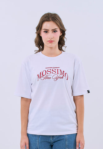 Mossimo Dahlia White Modern Fit Tee For Women