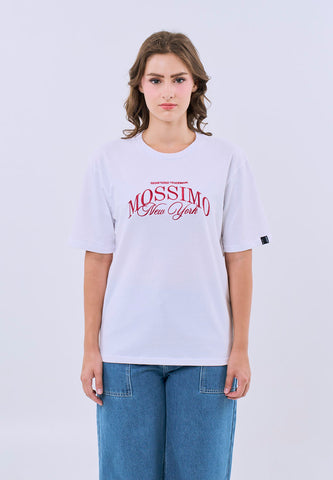 Mossimo Dahlia White Modern Fit Tee For Women