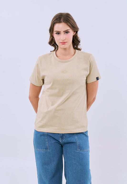 Mossimo Tia Tan Brown Classic Fit Tee For Women