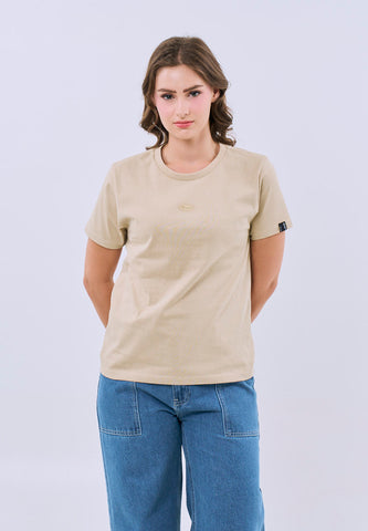 Mossimo Tia Tan Brown Classic Fit Tee For Women