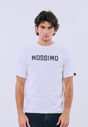 Mossimo Men's White Comfort Fit Tee with  Embroidered Logo