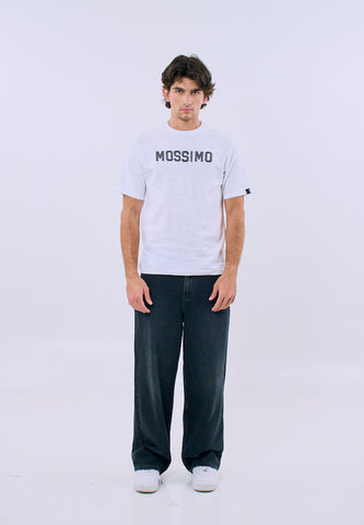 Mossimo Men's White Comfort Fit Tee with  Embroidered Logo