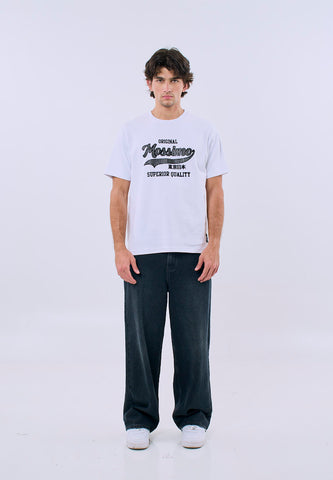 Mossimo Men's White Regular Fit Graphic Tee