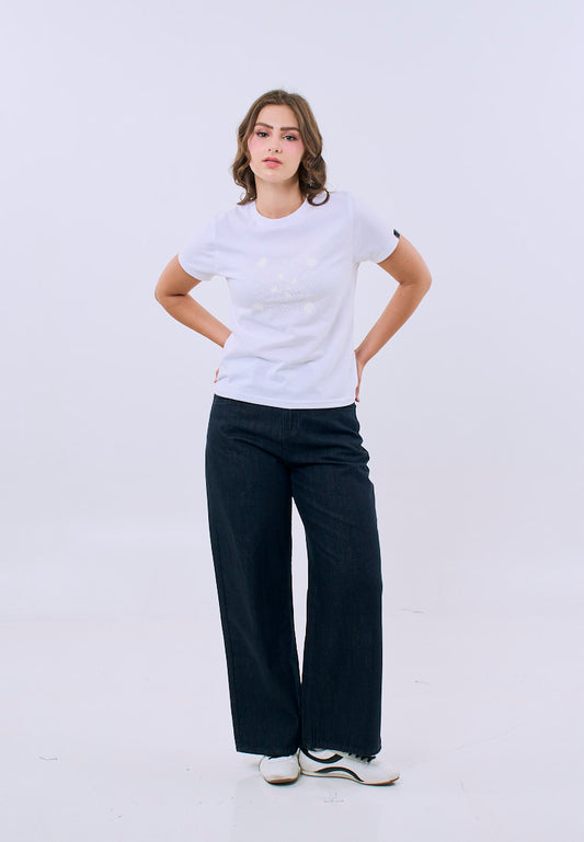 Mossimo Avielle White Classic Fit Tee For Women