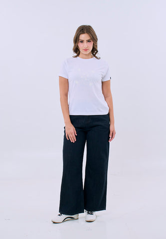 Mossimo Avielle White Classic Fit Tee For Women