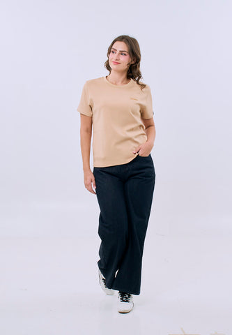 Mossimo Celestine Beige Classic Fit Tee For Women