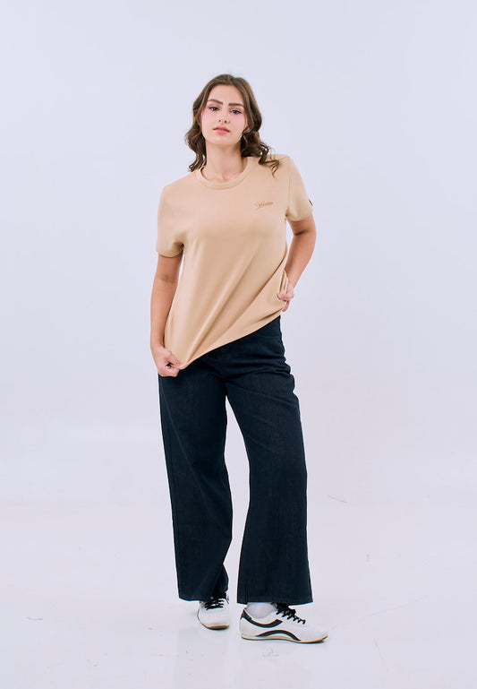 Mossimo Celestine Beige Classic Fit Tee For Women