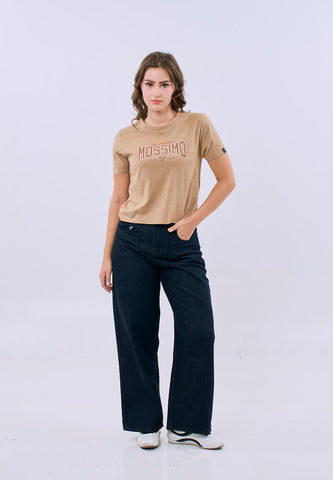Mossimo Solana Pale Khaki Classic Cropped Fit Tee For Women