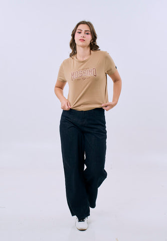Mossimo Solana Pale Khaki Classic Cropped Fit Tee For Women