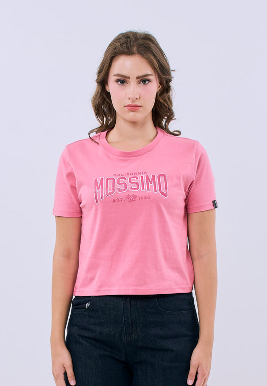 Mossimo Solana Old Rose Classic Cropped Fit Tee For Women