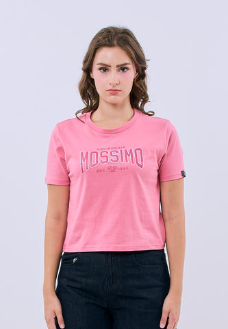 Mossimo Solana Old Rose Classic Cropped Fit Tee For Women