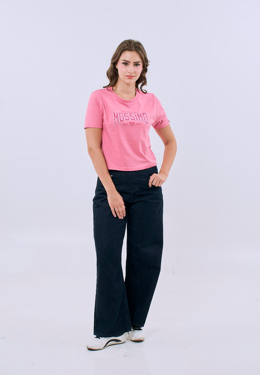 Mossimo Solana Old Rose Classic Cropped Fit Tee For Women