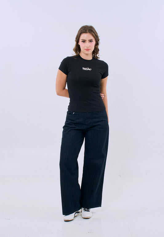 Mossimo Cassie Black Body Fitted Tee For Women