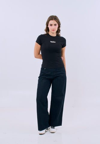 Mossimo Cassie Black Body Fitted Tee For Women