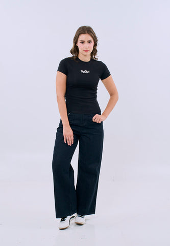 Mossimo Cassie Black Body Fitted Tee For Women