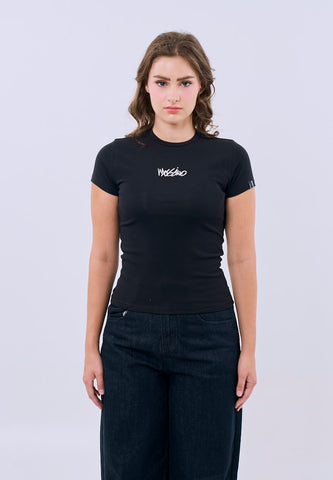 Mossimo Cassie Black Body Fitted Tee For Women
