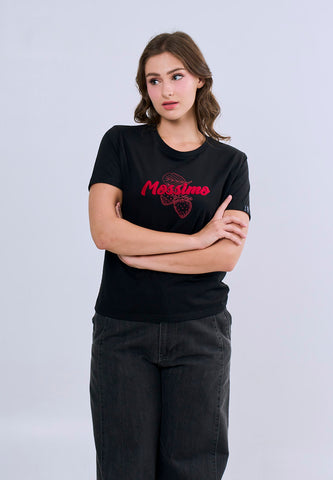 Mossimo Celeste Black Classic Fit Tee For Women