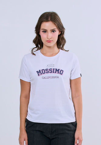 Mossimo Alora White Classic Fit Tee For Women