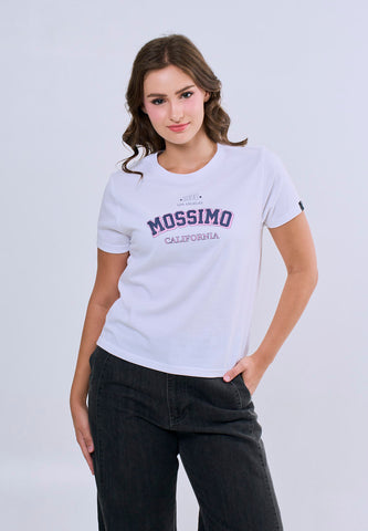 Mossimo Alora White Classic Fit Tee For Women