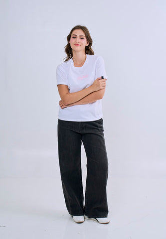 Mossimo Virelle White Classic Fit Tee For Women