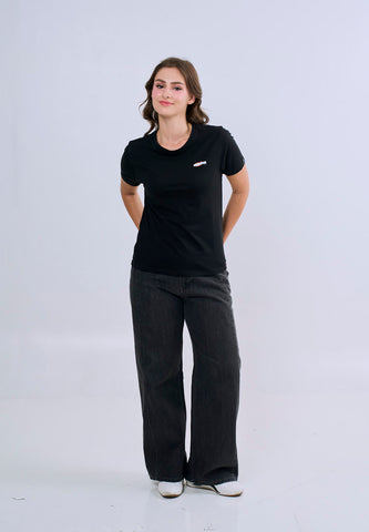 Mossimo Amara Black Classic Fit Tee For Women