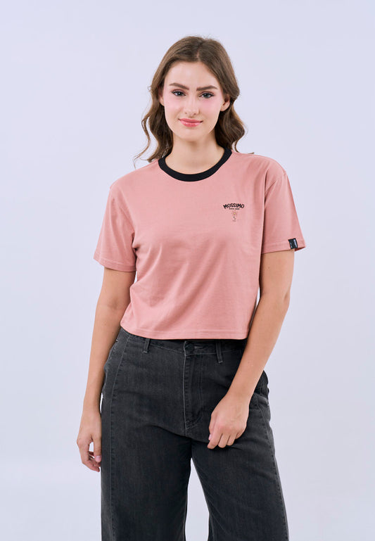 Mossimo Hannah Old rose Boxy Cropped Fit Tee For Women