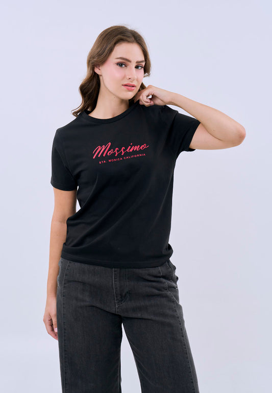 Mossimo Arabella Black Classic Fit Tee For Women