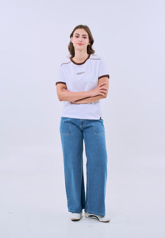 Mossimo Shannon White Classic Fit Tee For Women