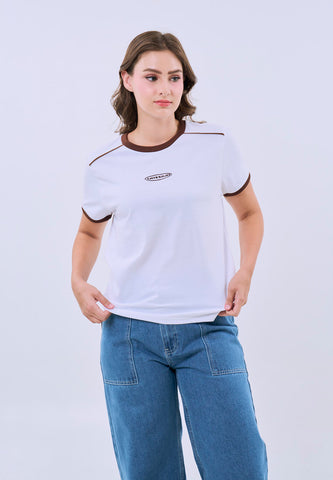 Mossimo Shannon White Classic Fit Tee For Women