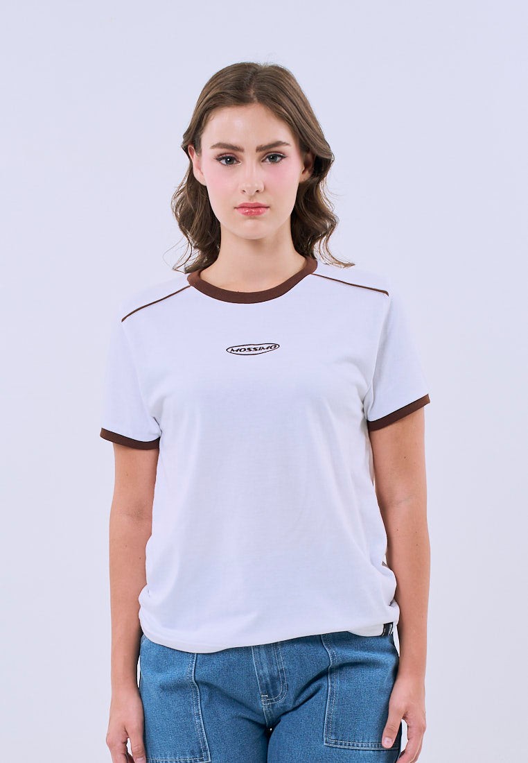 Mossimo Shannon White Classic Fit Tee For Women
