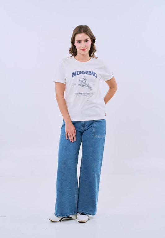 Mossimo Alessia Cream Classic Fit Tee For Women