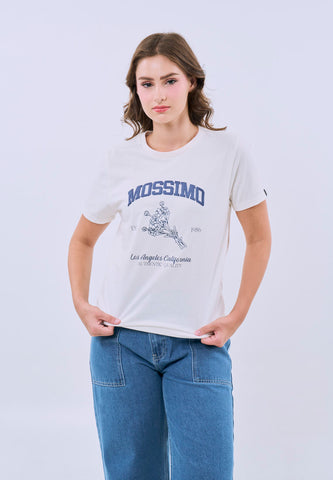 Mossimo Alessia Cream Classic Fit Tee For Women