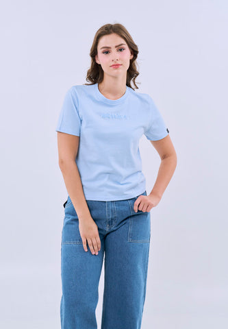 Mossimo Cassandra Baby Blue Comfort Fit Tee For Women