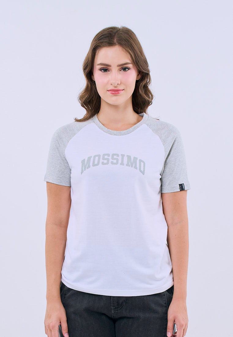 Mossimo Calista White Raglan Classic Fit Tee For Women