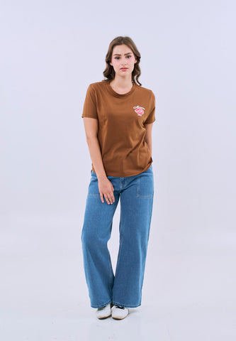 Mossimo Colette Rust Classic Fit Tee For Women
