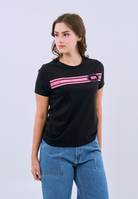 Mossimo Elodie Black Classic Fit Tee For Women
