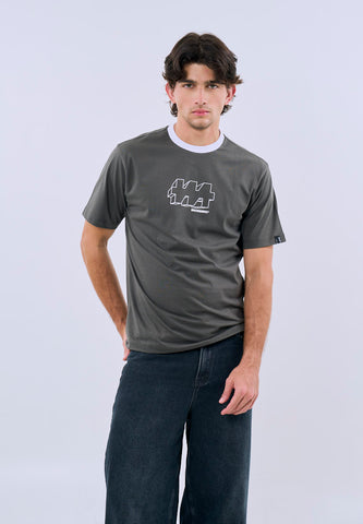 Mossimo Men's Gray Ringer Basic Comfort Fit Tee