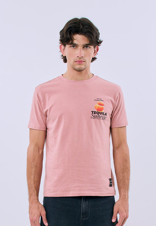 Mossimo Unisex Dusty Rose Graphic Tee with Back Print