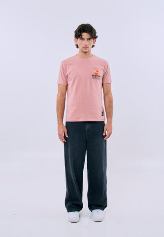 Mossimo Unisex Dusty Rose Graphic Tee with Back Print