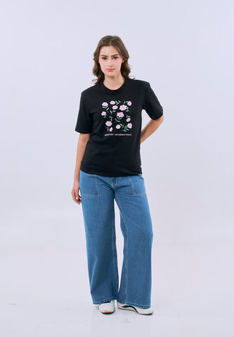 Mossimo Coraline Black Modern Fit Tee For Women