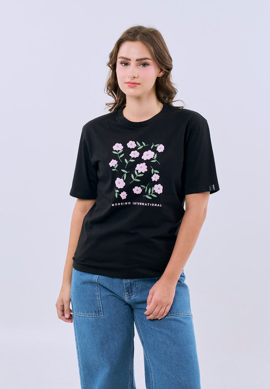 Mossimo Coraline Black Modern Fit Tee For Women
