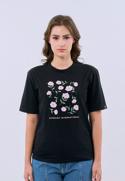Mossimo Coraline Black Modern Fit Tee For Women