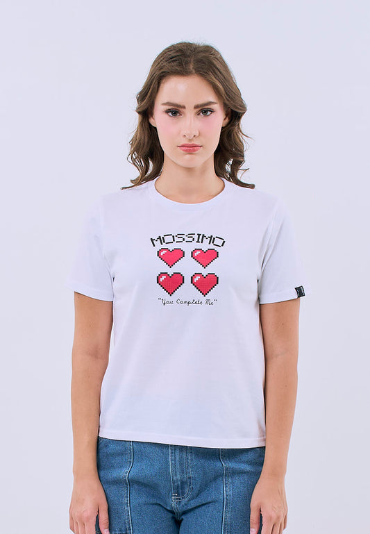 Mossimo Rhea White Comfort Fit Tee For Women